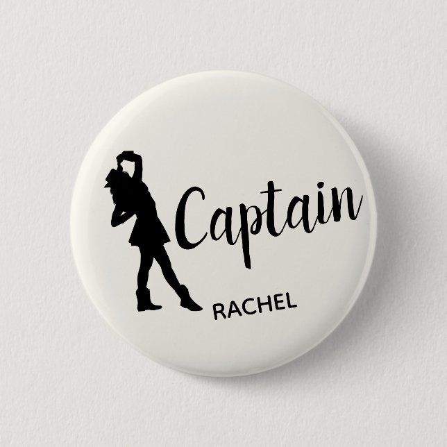 Badge Rond 5 Cm Capitaine Personalized d'équipe d'entraînement (Devant)