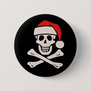 Badge Rond 5 Cm Cap'n Claus