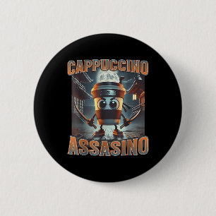 Badge Rond 5 Cm Cappuccino Italien
