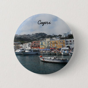 Badge Rond 5 Cm Capri, Italie