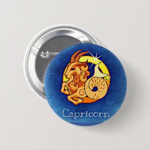 Badge Rond 5 Cm Capricorne