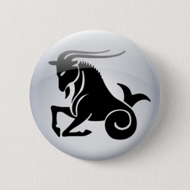 Badge Rond 5 Cm Capricorne de zodiaque (Devant)