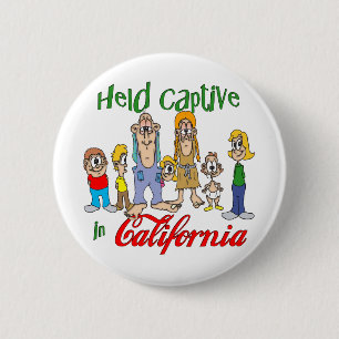 Badge Rond 5 Cm Captif tenu en Californie