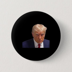Badge Rond 5 Cm Capture d'écran Trump 1er photo Donald Prison Tiré