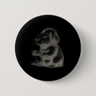 Badge Rond 5 Cm Capyra Drôles de jeux vidéo Capyra 1 