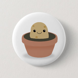 Badge Rond 5 Cm Caractère de pomme de terre