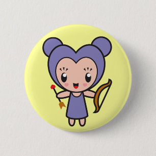Badge Rond 5 Cm Caractère de signe d'étoile - Sagittaire