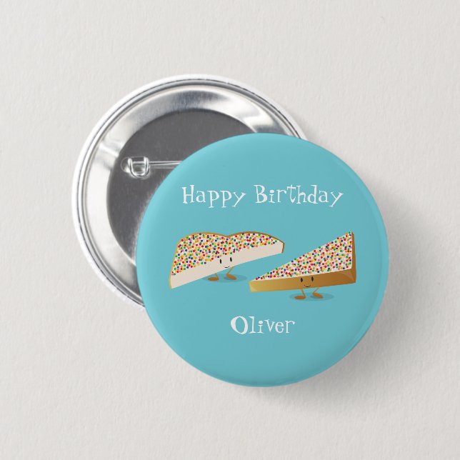 Badge Rond 5 Cm Caractères Fairy Bread | Bouton (Devant & derrière)