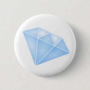 Badge Rond 5 Cm Carat diamant bleu brillant