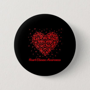 Badge Rond 5 Cm Carburant rouge Cardiopathie Cadeaux de sensibilis
