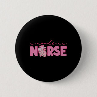 Badge Rond 5 Cm Cardiac Nurse Valentine's Day Valentine Cardiologi