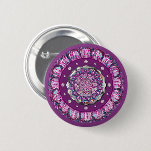 Badge Rond 5 Cm Cardinal Red Rosace