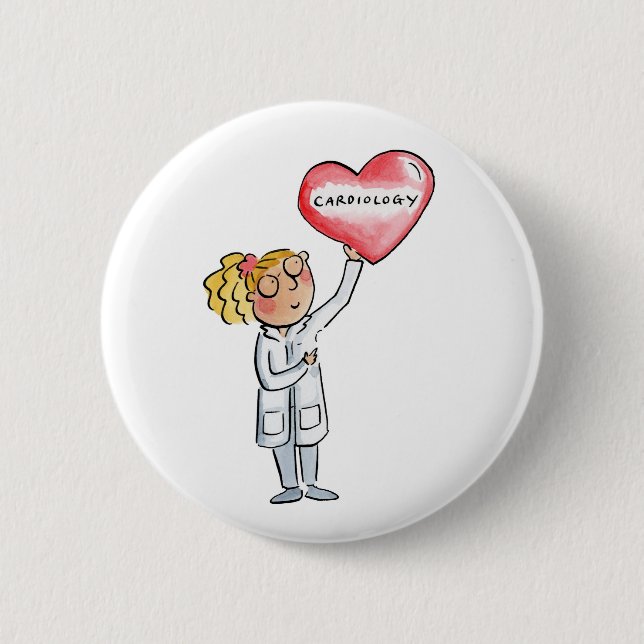 Badge Rond 5 Cm Cardiologie (Devant)