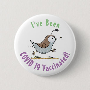 Badge Rond 5 Cm Caricature de caille californienne joli
