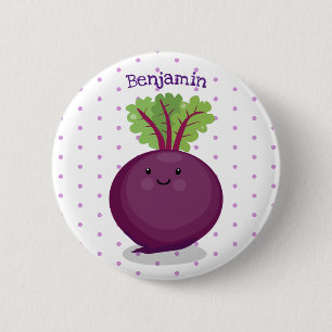 Badge Rond 5 Cm Caricature de la cuisine à la racine de betterave