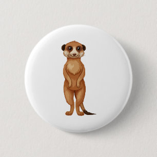 Badge Rond 5 Cm Caricature de Meerkat