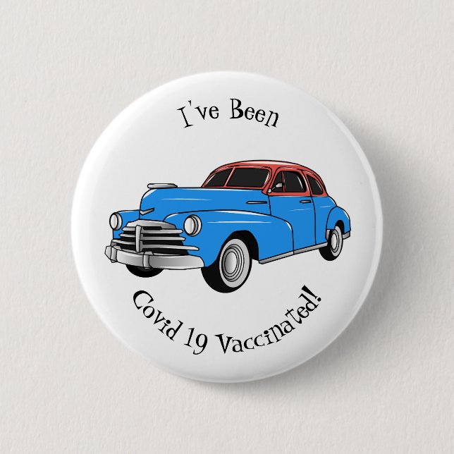 Badge Rond 5 Cm Caricature de voiture classique 1948 (Devant)