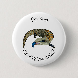 Badge Rond 5 Cm Caricature en bleu