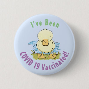Badge Rond 5 Cm Caricature jaune mignon pour canard bébé