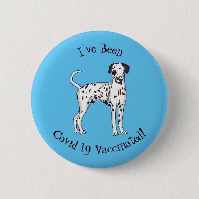 Badge Rond 5 Cm Caricature pour chien dalmate (Devant)