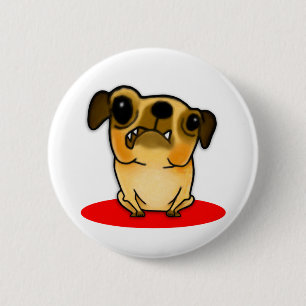 Badge Rond 5 Cm Carlin de dent de Snaggle