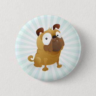 Badge Rond 5 Cm Carlin souriant d'un air affecté - arrière - plan