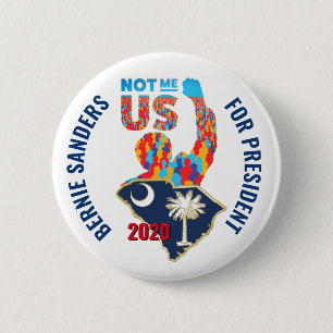BADGE ROND 5 CM CAROLINA DU SUD POUR BERNIE