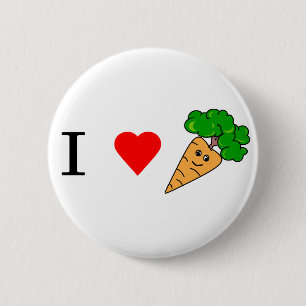 Badge Rond 5 Cm Carottes du coeur I