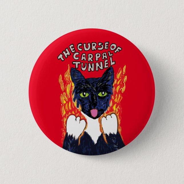 Badge Rond 5 Cm Carpal Tunnel de sensibilisation insigne, arthrite (Devant)
