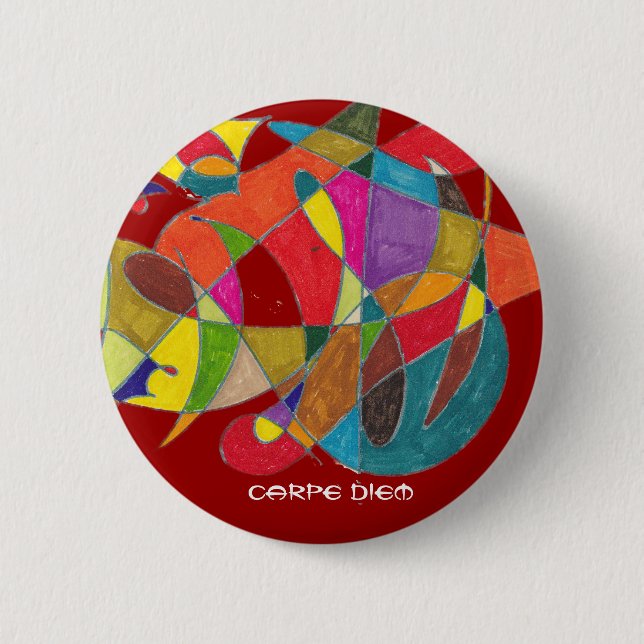 Badge Rond 5 Cm Carpe Diem (Devant)