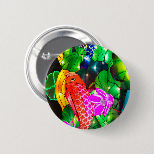 Badge Rond 5 Cm Carpes illuminées