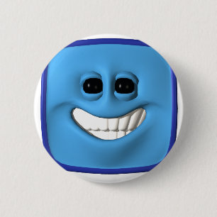 Badge Rond 5 Cm carré de bleu