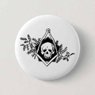 Badge Rond 5 Cm Carré et boussoles de mortalité