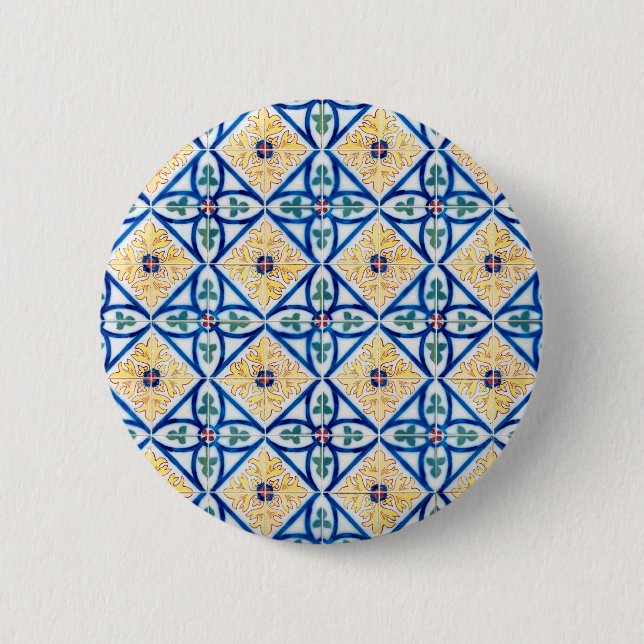 Badge Rond 5 Cm Carreaux en céramique (Devant)