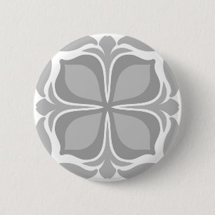 Badge Rond 5 Cm Carreaux géométriques neutres