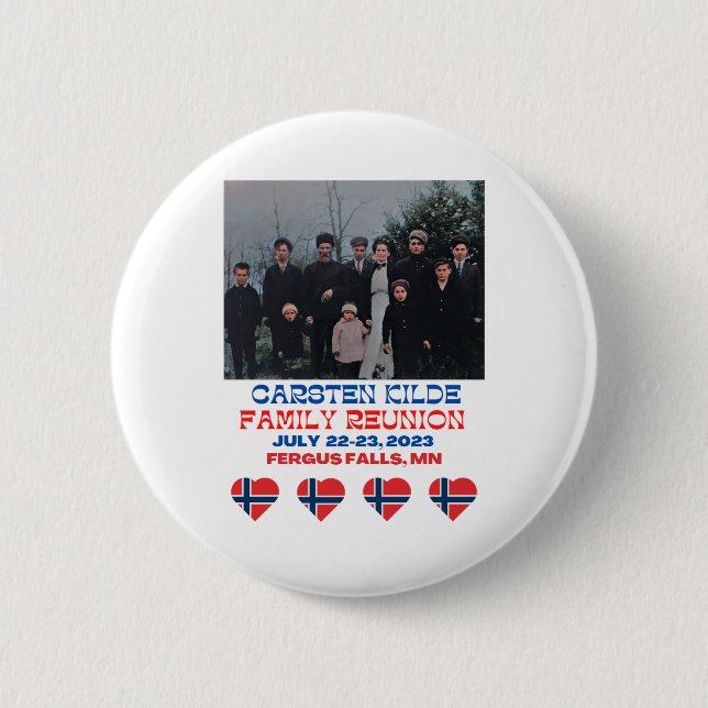 Badge Rond 5 Cm Carsten Kilde Réunion familiale (Devant)