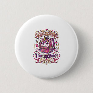 Badge Rond 5 Cm Cartable Licorne Copain Licorne Conception De Merc