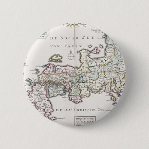 Badge Rond 5 Cm Carte antique du Japon   1769