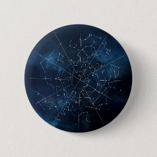 Badge Rond 5 Cm Carte céleste
