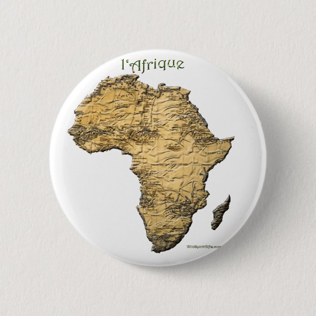 Badge Rond 5 Cm Carte de la série AFRICA (Devant)