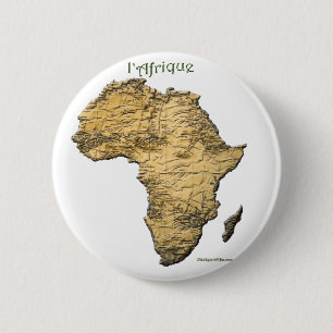Badge Rond 5 Cm Carte de la série AFRICA