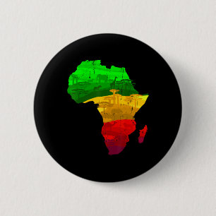 Badge Rond 5 Cm Carte de l'Afrique Fière Vert Jaune Rouge Pride Ju