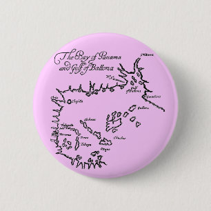 Badge Rond 5 Cm Carte des trésors de pirates