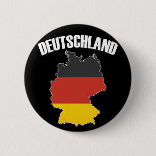 Badge Rond 5 Cm Carte Deutschland - Drapeau allemand - Allemagne V