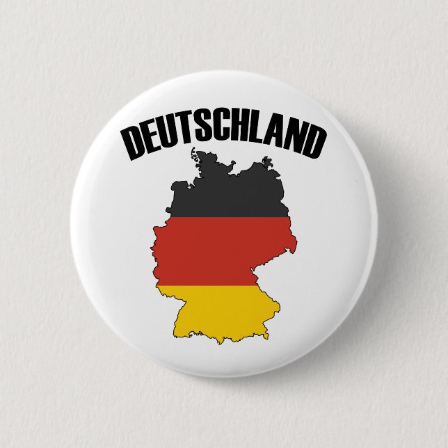 Badge Rond 5 Cm Carte Deutschland - Drapeau allemand - Allemagne V (Devant)
