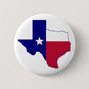 Badge Rond 5 Cm Carte du drapeau du Texas