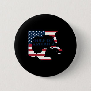 Badge Rond 5 Cm Carte Du Golfe Des États-Unis Drapeau Patriotique