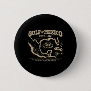 Badge Rond 5 Cm Carte Du Golfe Du Mexique 1672