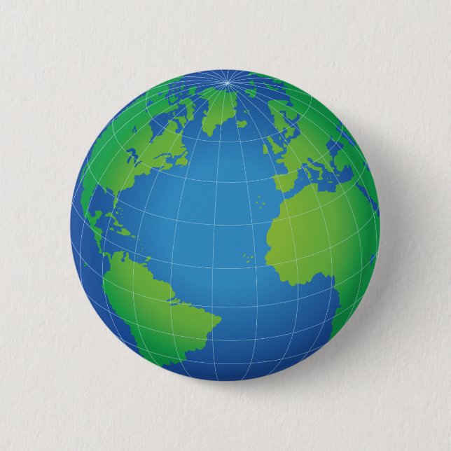Badge Rond 5 Cm Carte du monde (Devant)