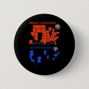 Badge Rond 5 Cm Carte électorale de 2024 Joyeux glissement de terr